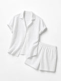 Conjunto Camisa y Bermuda Oslure color blanco para hombre